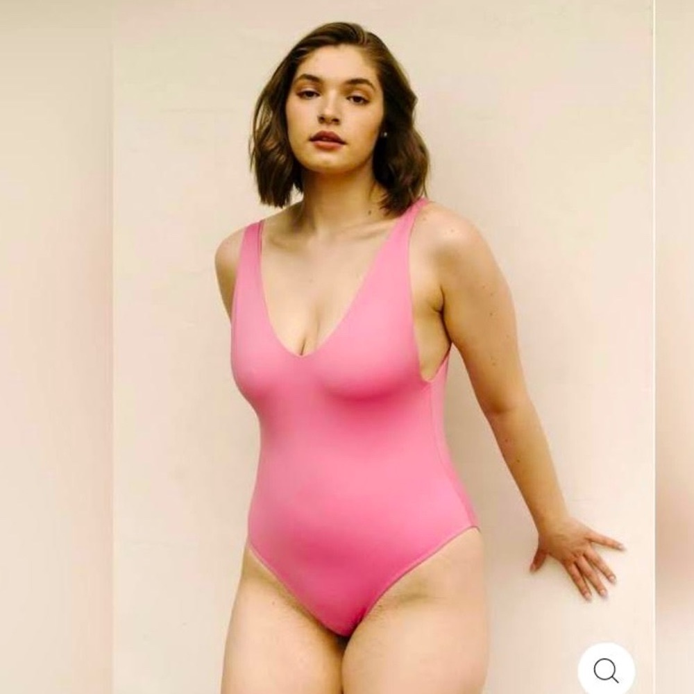 Londre- The minimalist Barbie Pink one piece bathing suit!